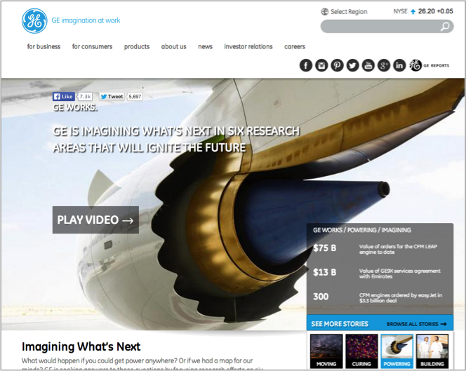 GE Website Design