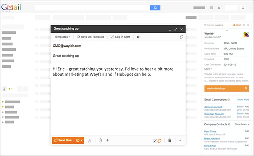 Email with HubSpot Sidekick