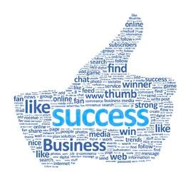 Thumbs up business success