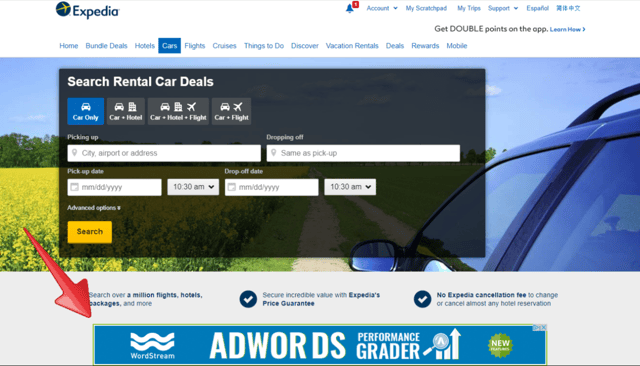 Retargeting PPC campaign for SaaS company example