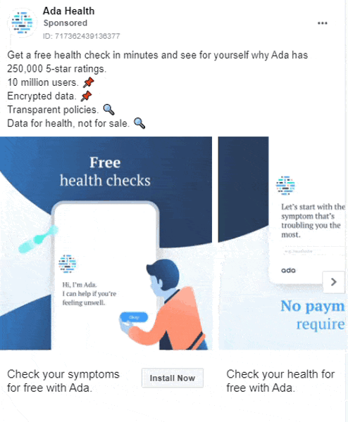 Example of Facebook Carousel Ads
