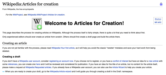 B2B Wikipedia page creation 