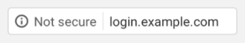 Example of non-secure website Example of non-secure website