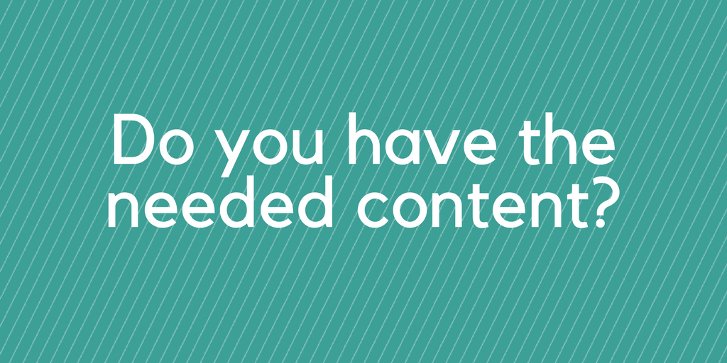 Do you have the needed content for ABM?